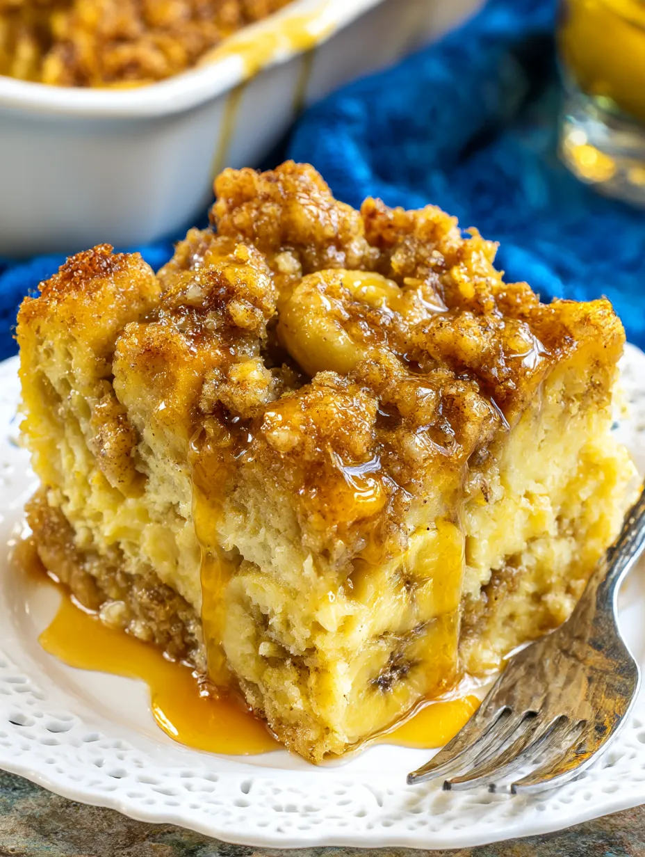 Overnight Baked Banana French Toast Casserole