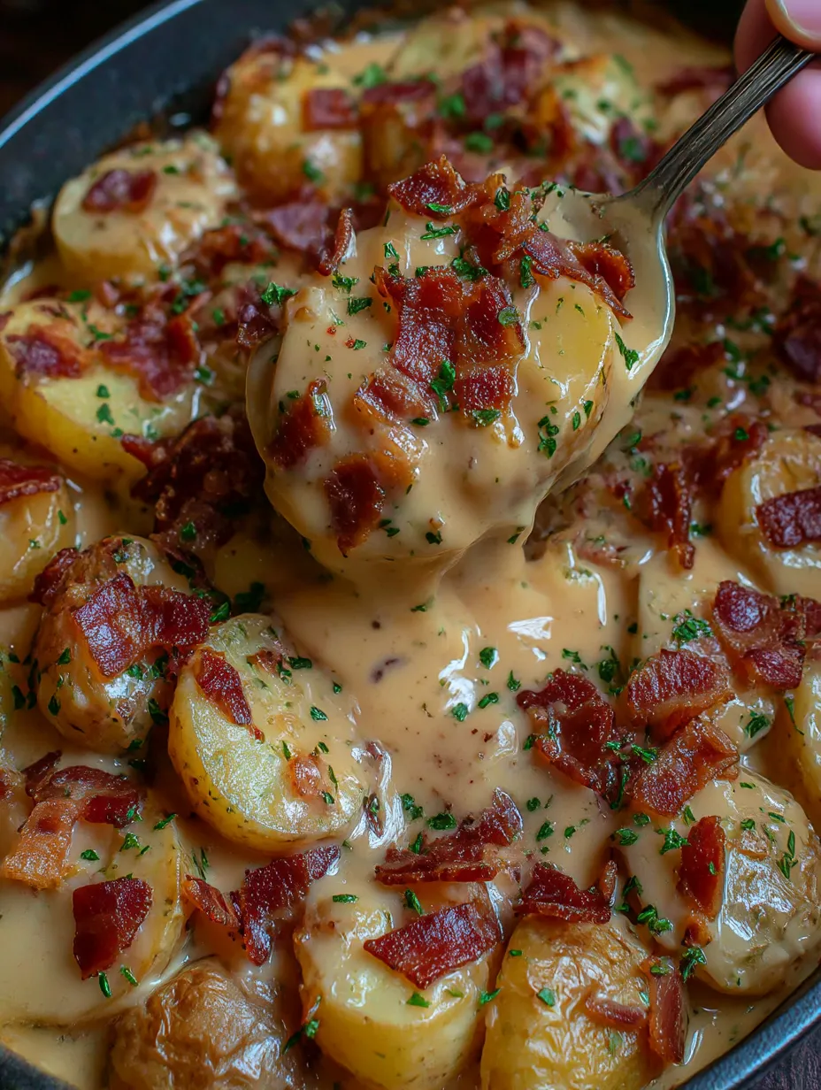A mouthwatering Mississippi Mud Potatoes dish.