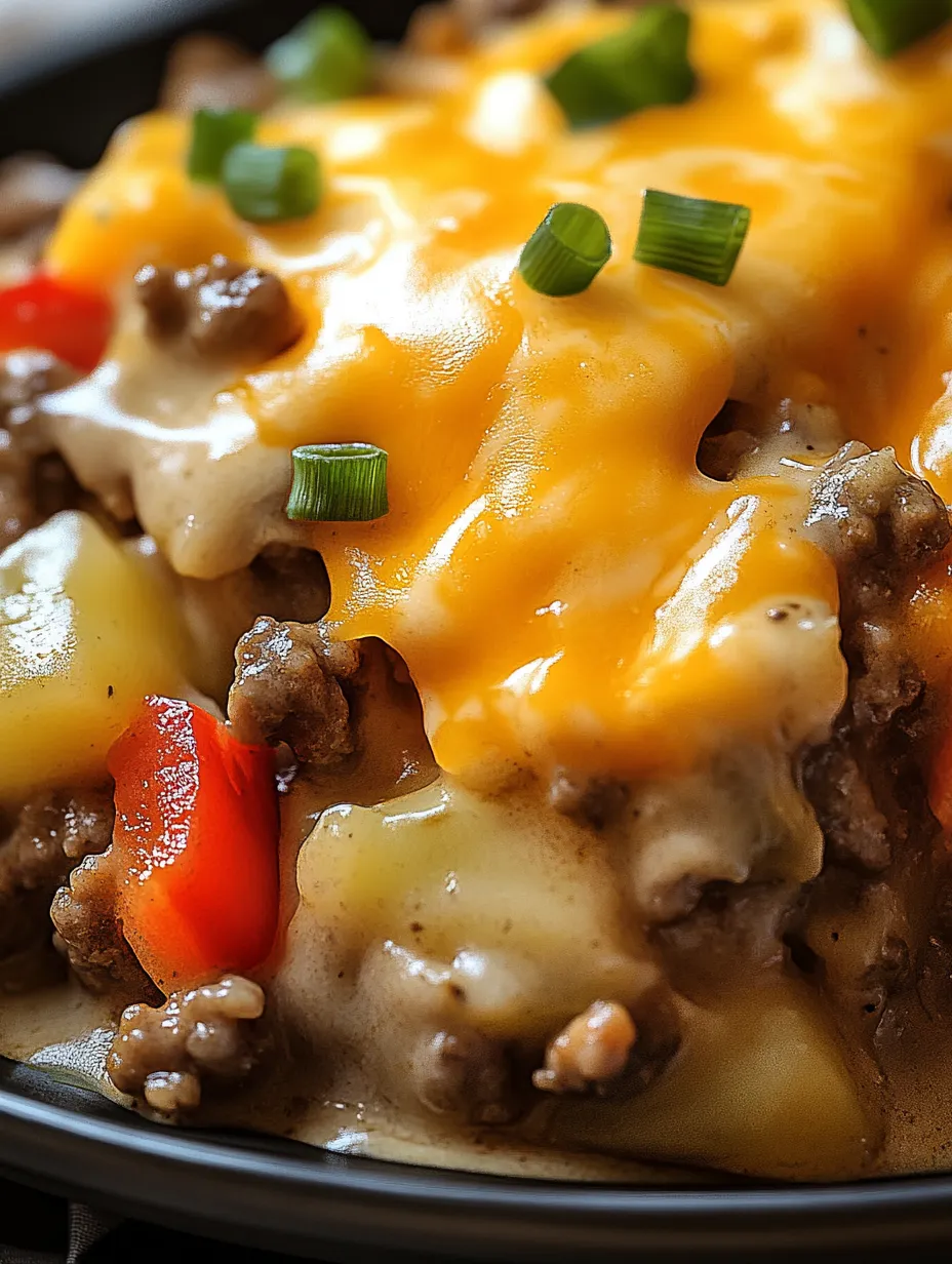 Easy Crockpot Cheesesteak Potato Casserole Recipe
