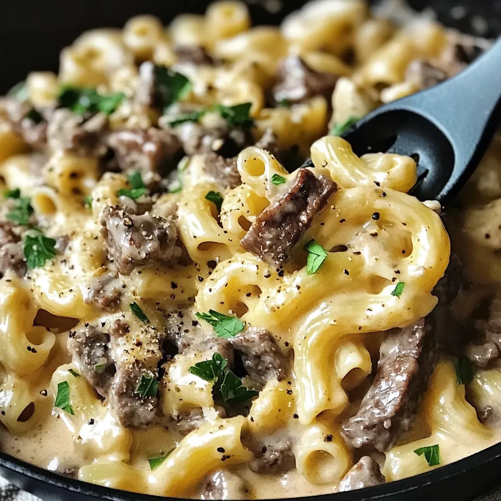 Philly Cheesesteak Pasta Recipe