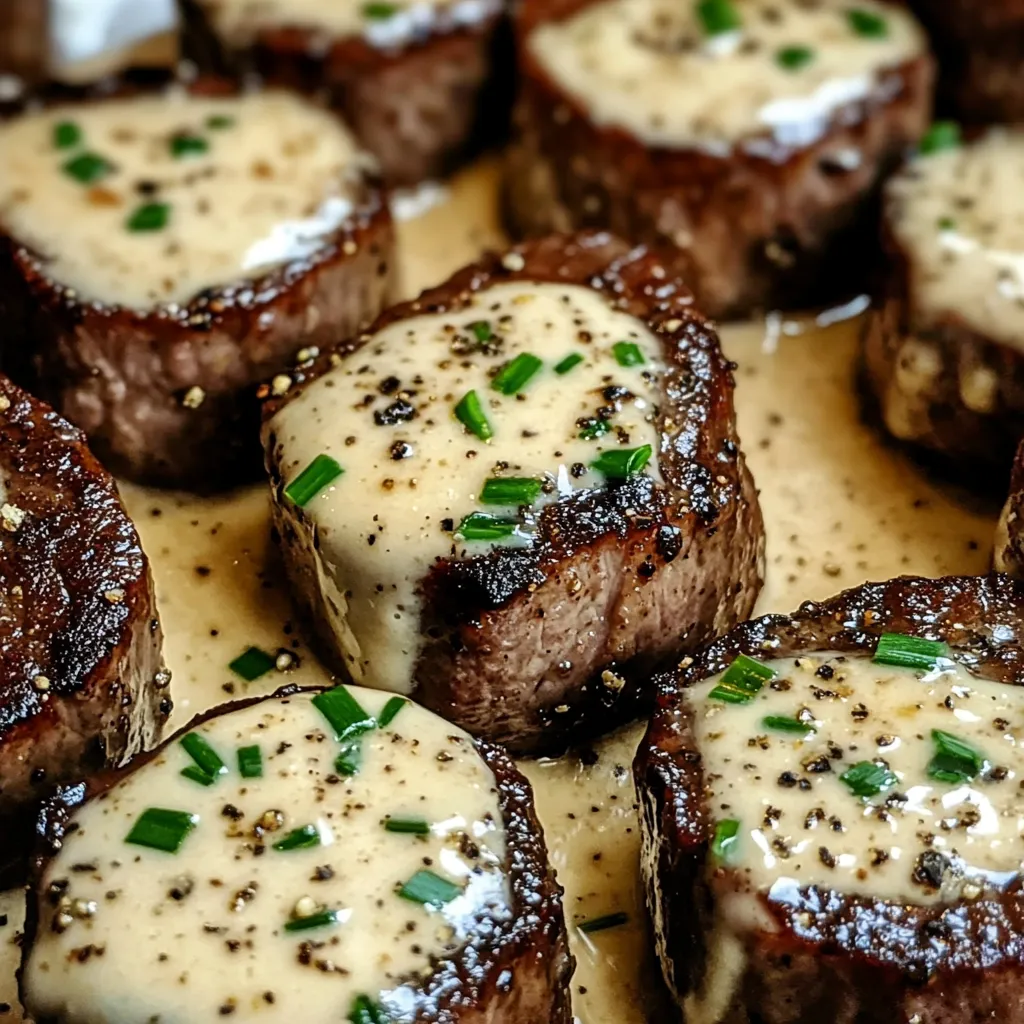 Garlic Butter Steak Bites with Creamy Parmesan Sauce