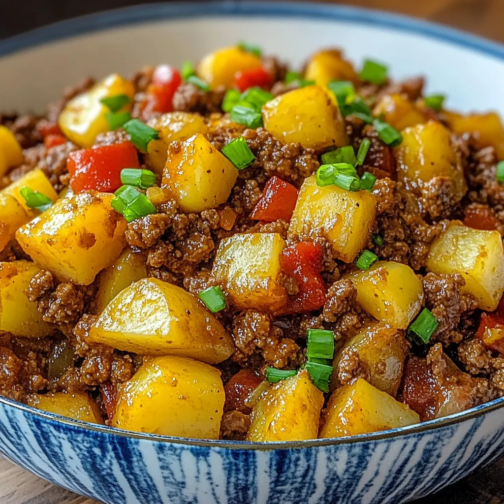 A savory mix of beef and potatoes baked to perfection for a comforting meal.