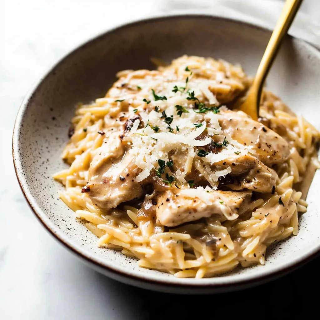 Chicken Marsala Orzo
