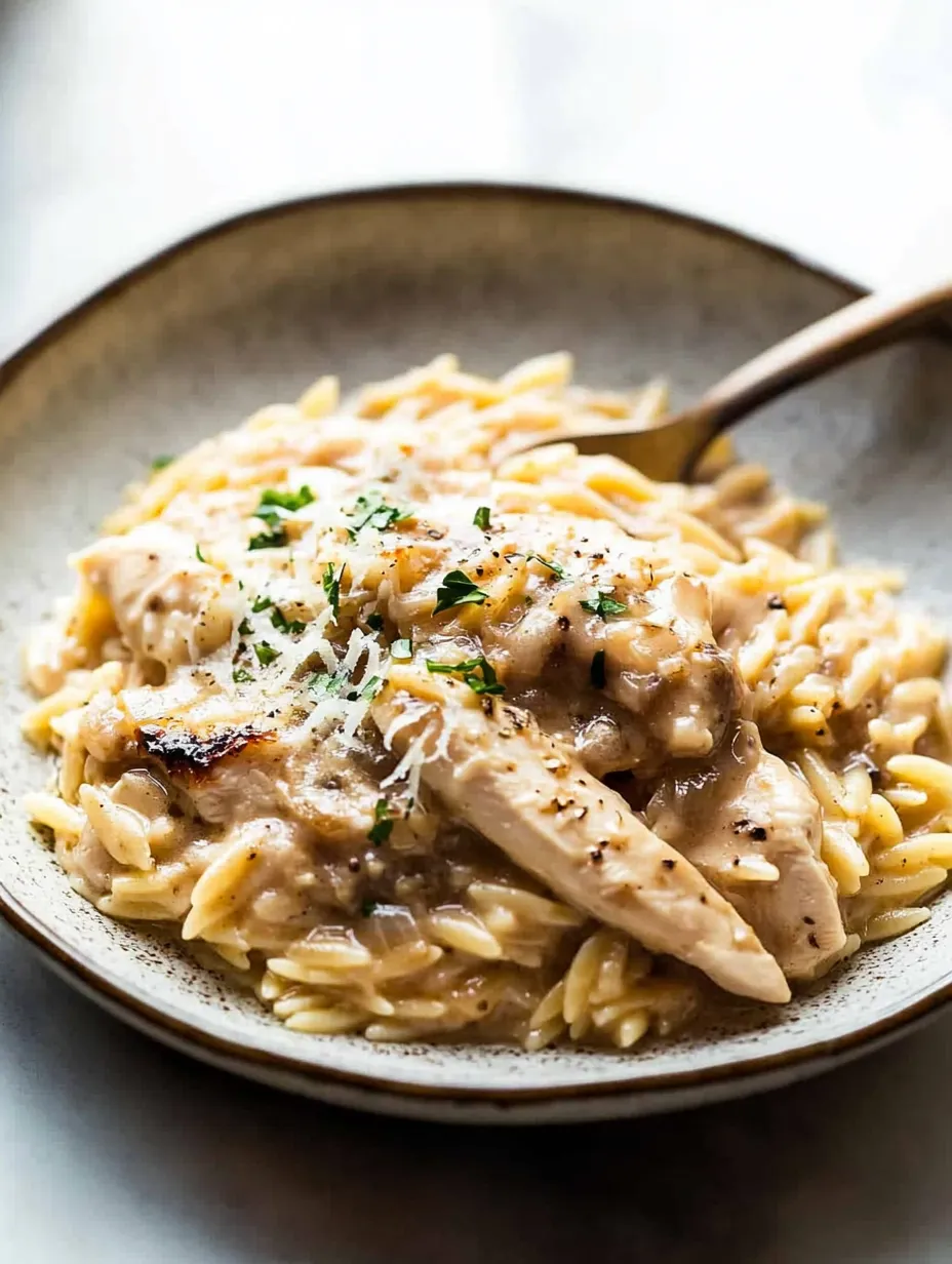 Homestyle Chicken Marsala Orzo