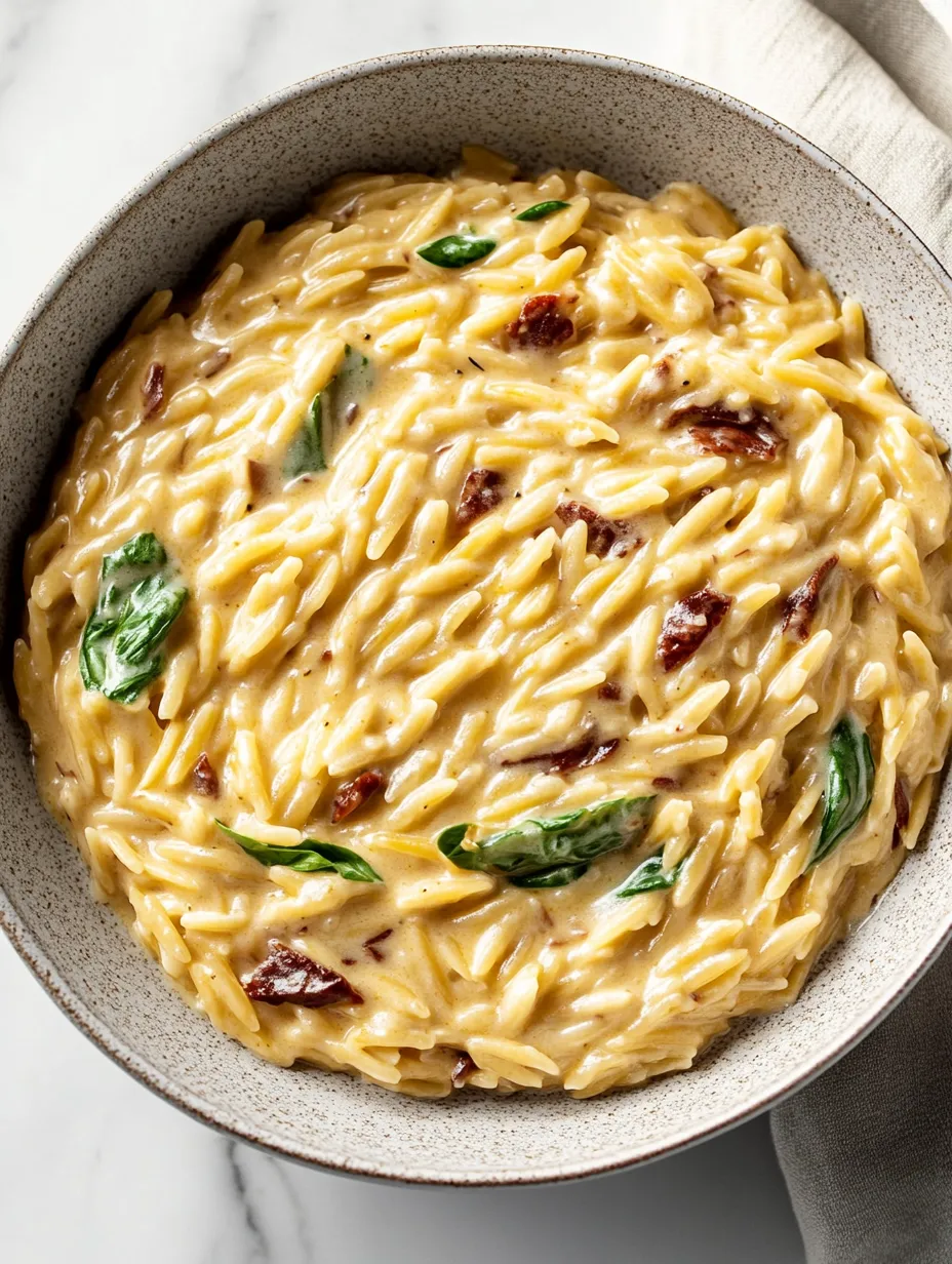 Creamy Tuscan Orzo Bowl
