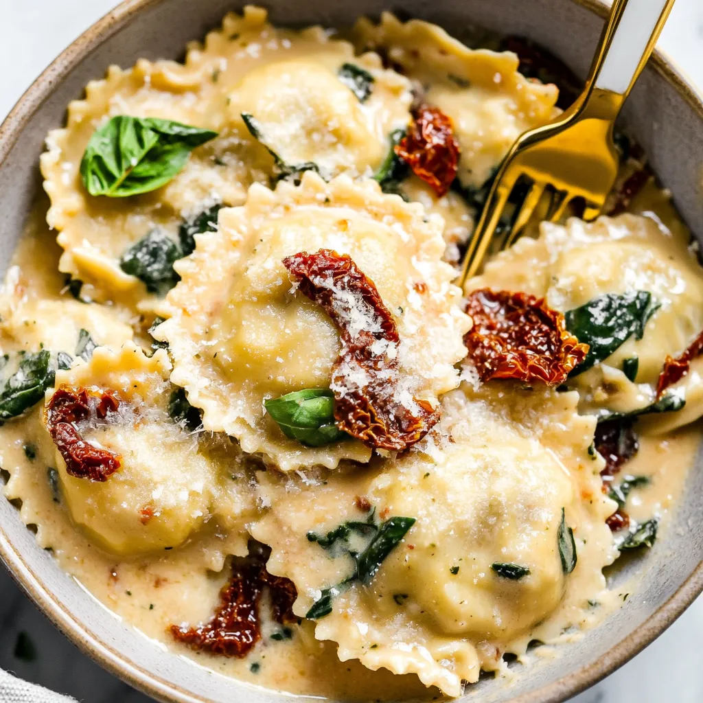 Creamy Tuscan Ravioli