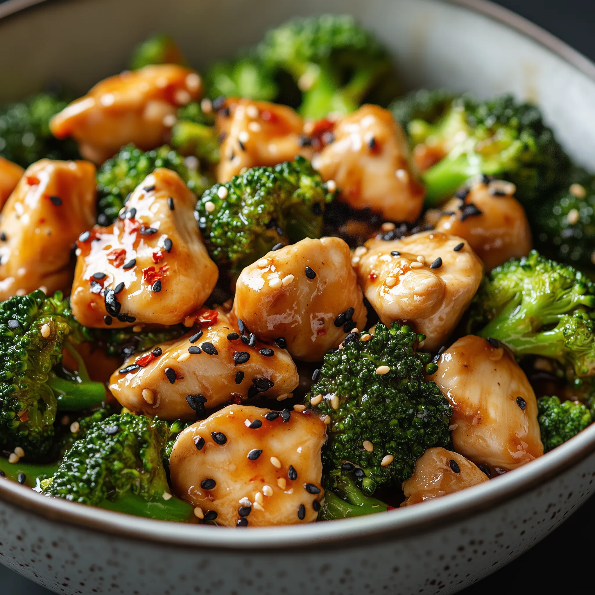A savory plate of chicken in garlic butter served with bright green broccoli, showcasing a light and tasty meal.