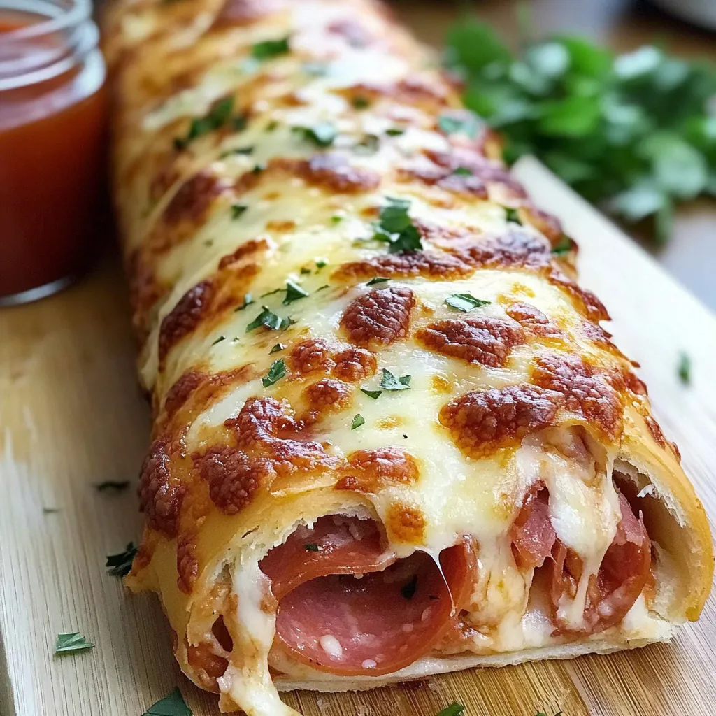 Close-up Italian Stromboli