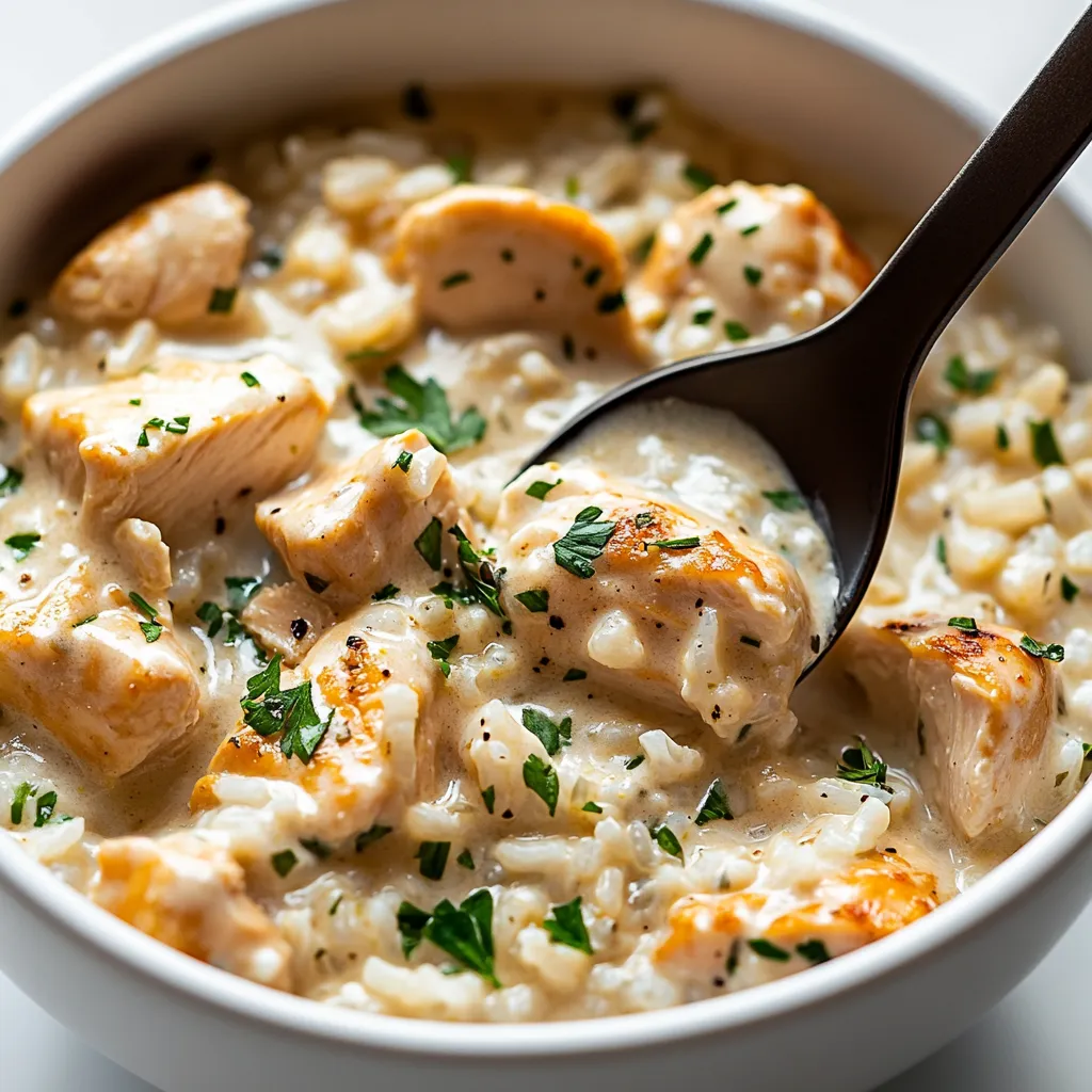 Creamy Herb Chicken & Basmati Rice served up fresh
