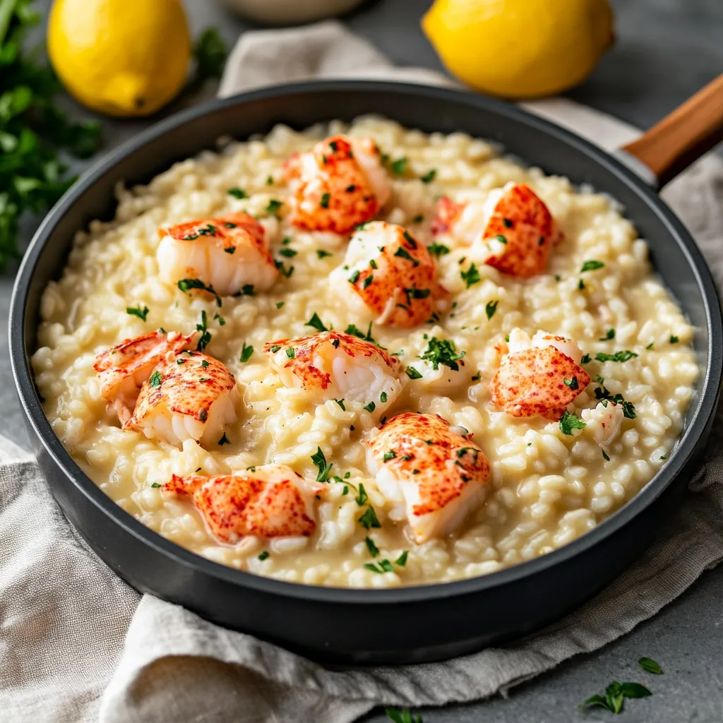 Creamy Lemon Lobster Risotto Bowl