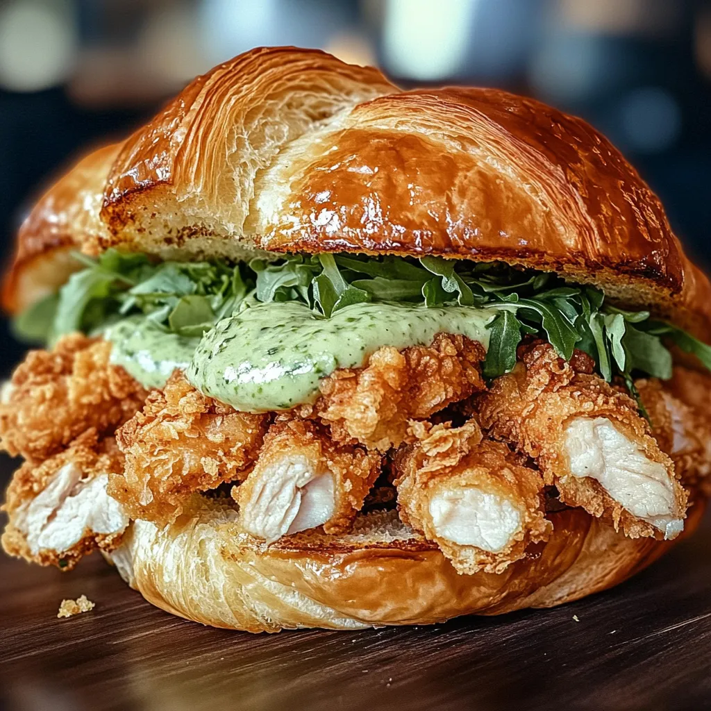 Chicken Caesar Croissant Sandwich