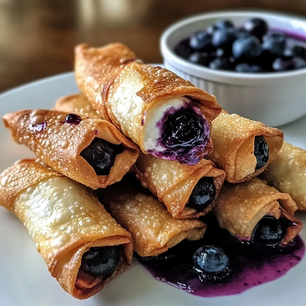 Blueberry Cream Cheese Egg Rolls