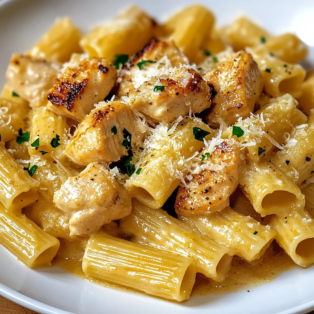 Garlic Butter Chicken with Rigatoni and Parmesan for a Cozy Meal