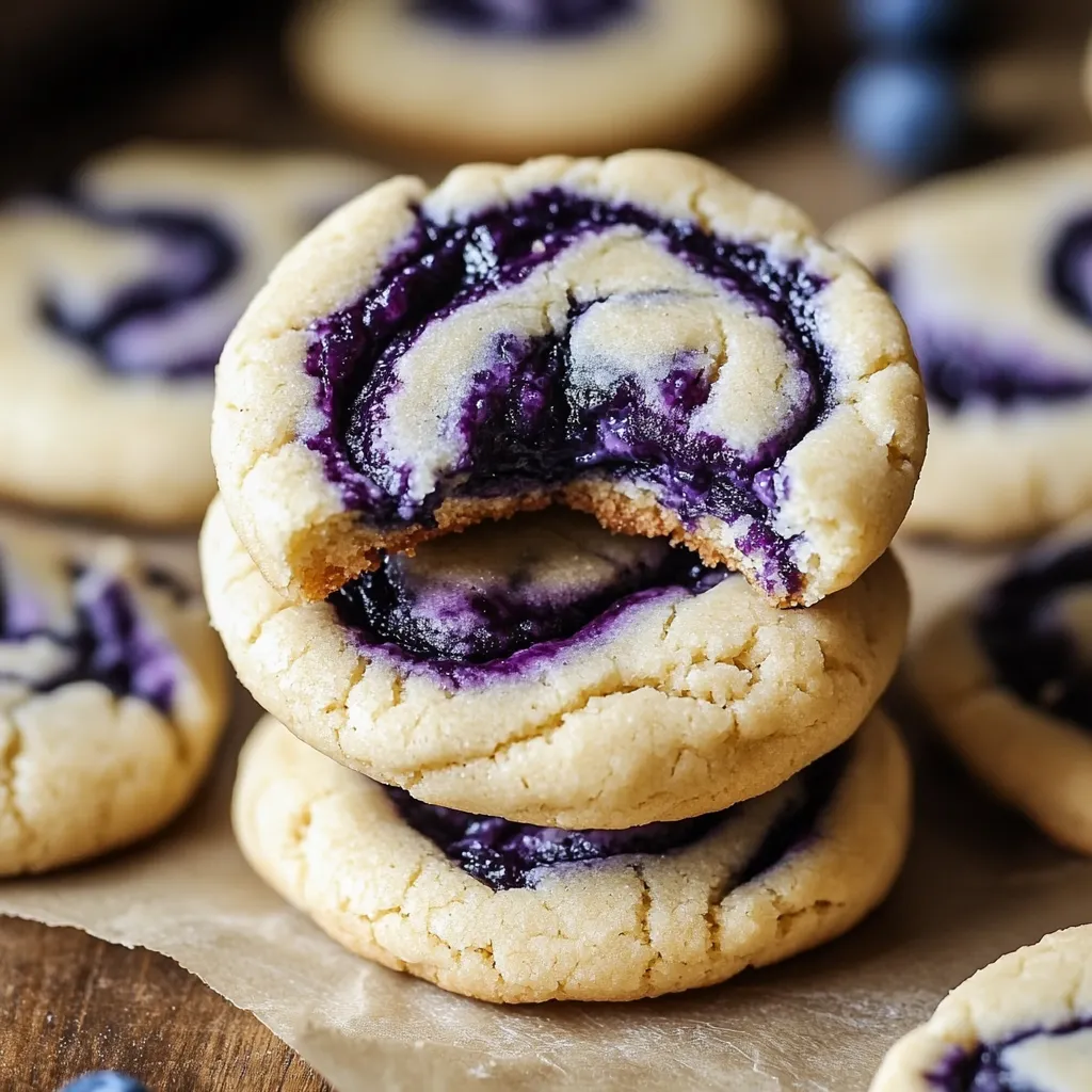 Homemade Blueberry Cheesecake Swirl Cookies