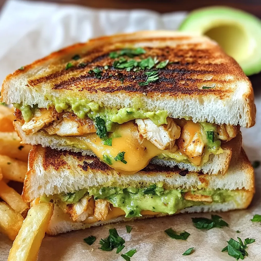Easy Chicken Avocado Melt Sandwich