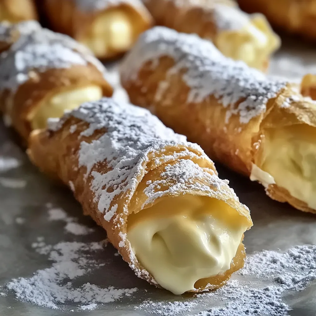 Tasty Cannoncini Pastries Ready to Serve