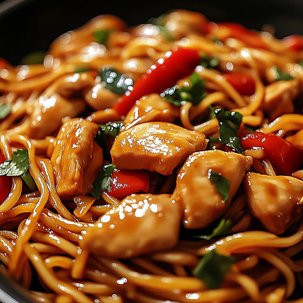 Delicious Chicken Spaghetti Lo Mein