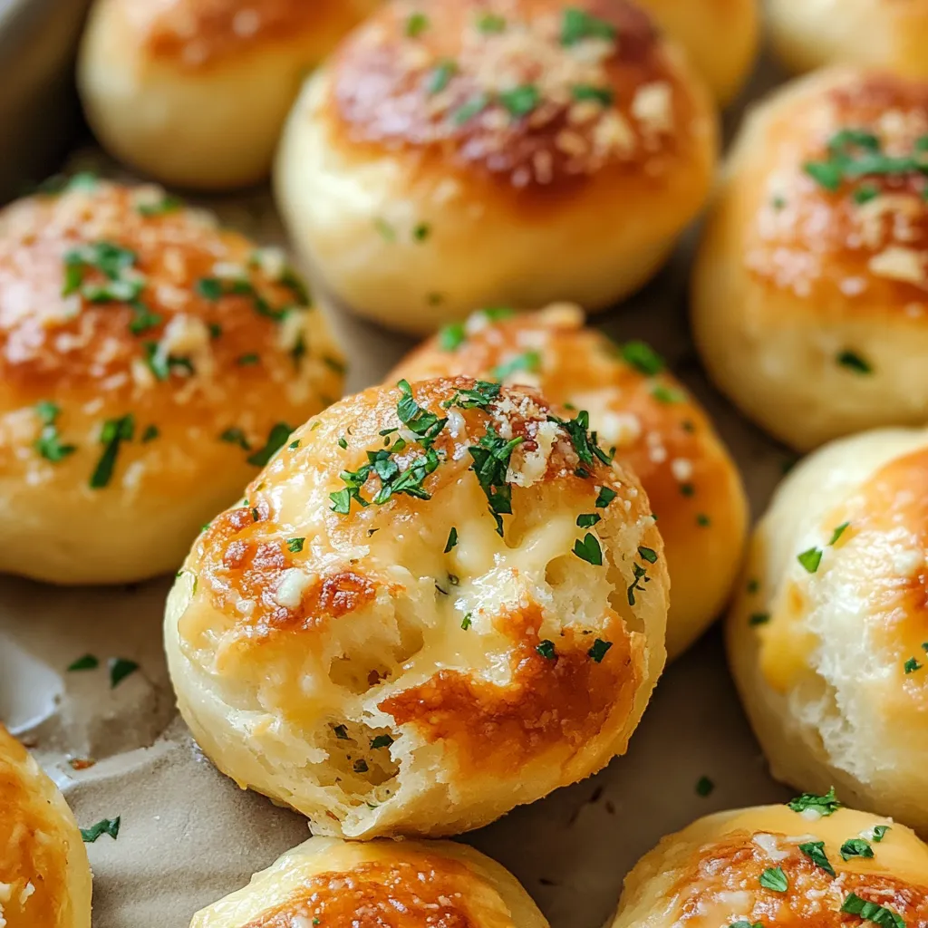 Garlicky Cheese Bread Cubes Done Quickly