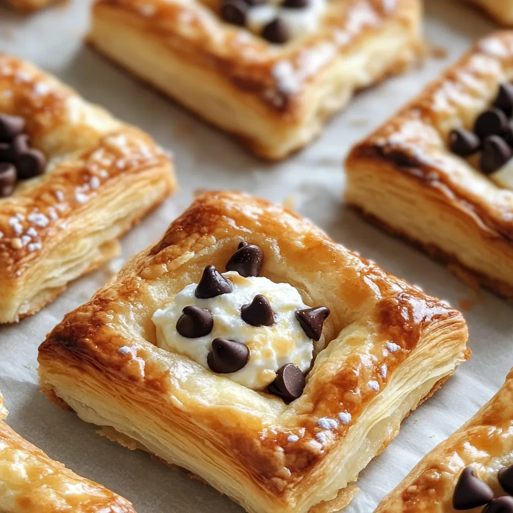Ricotta Chocolate Chip Pastry Squares Recipe