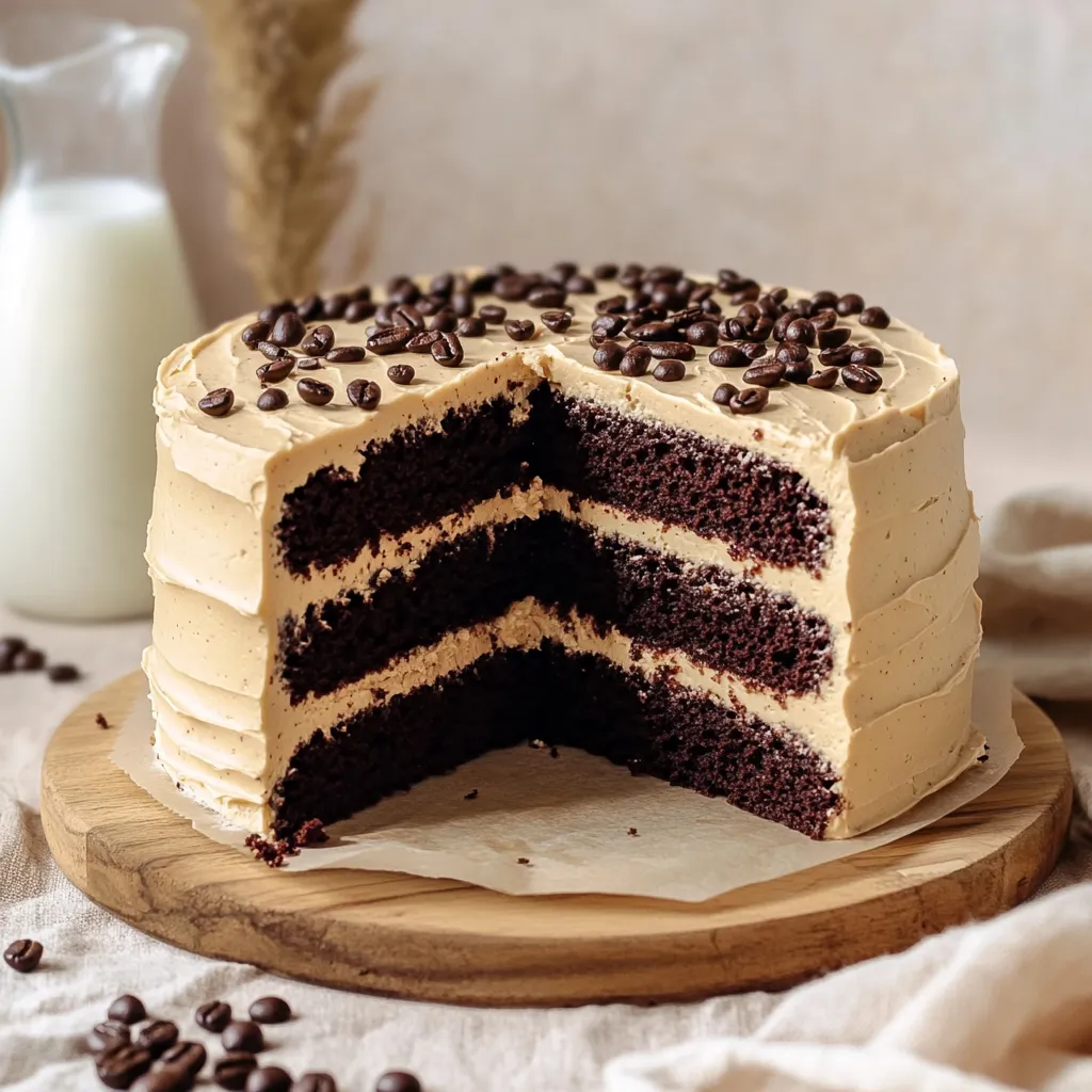 Coffee Chocolate Cake Steps