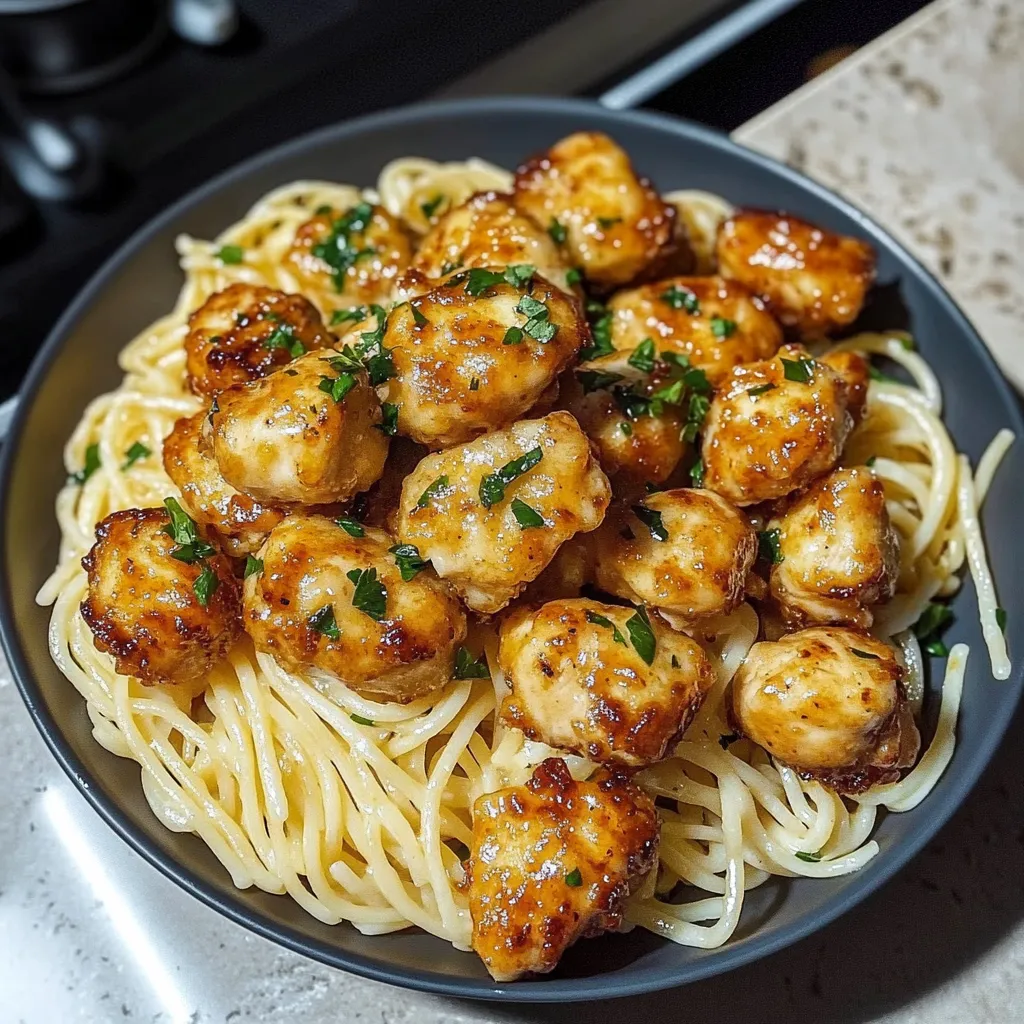 Lemon Chicken with Parmesan Linguine