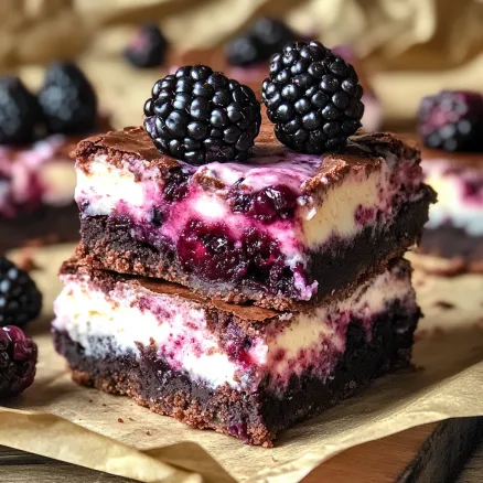 Blackberry Cheesecake Brownies