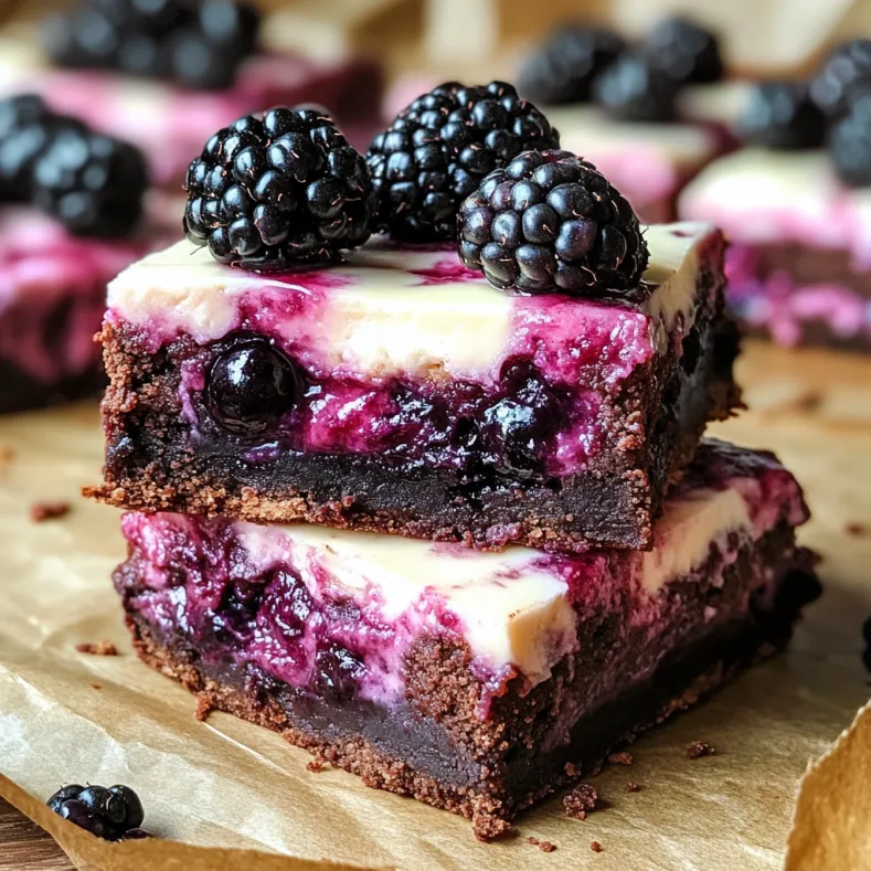 Blackberry Cheesecake Brownies