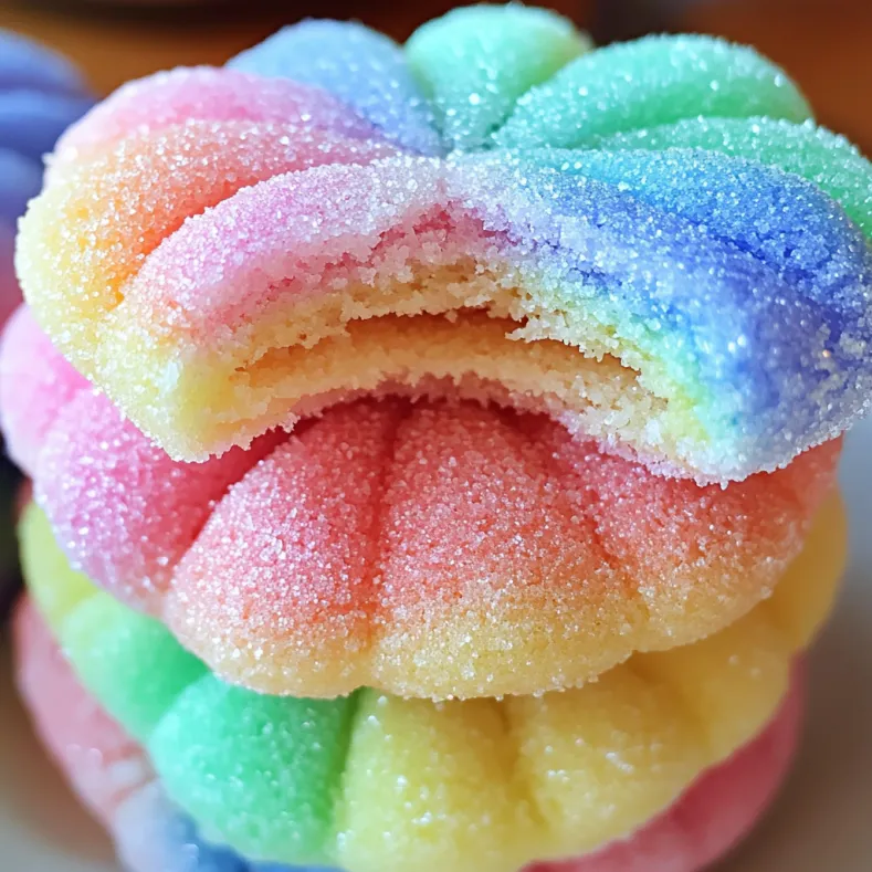 Rainbow Jello Cookies