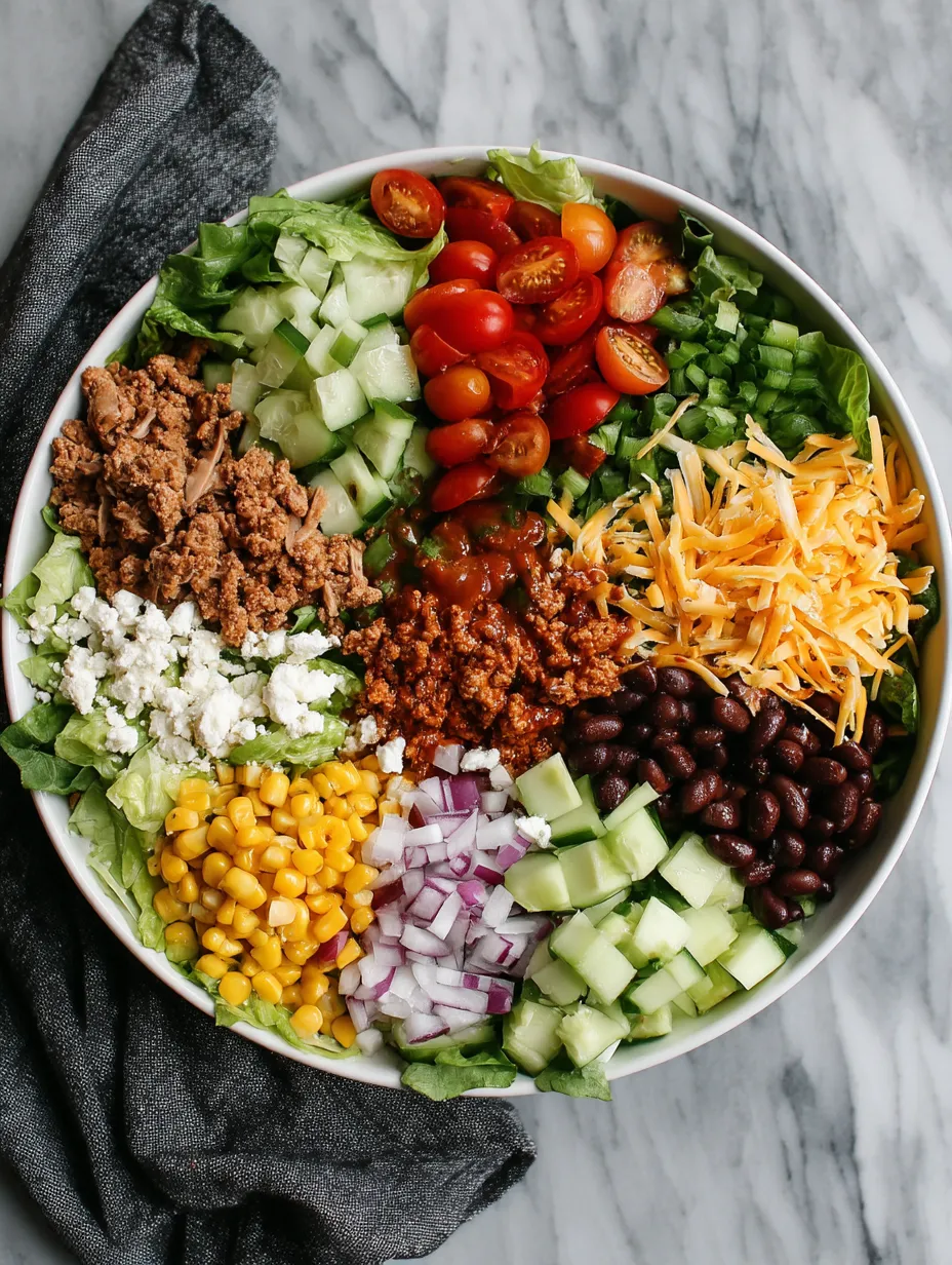 A bowl of salad with various vegetables.