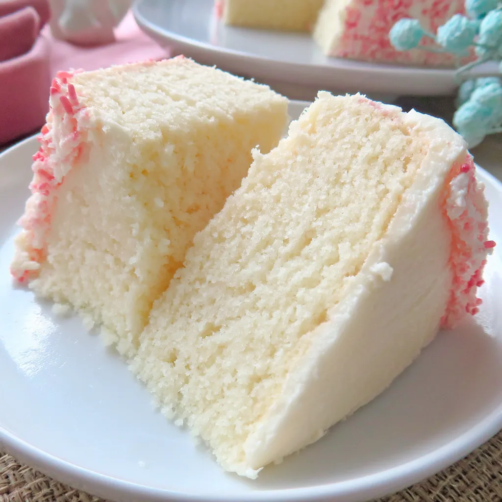 A slice of cake on a plate.