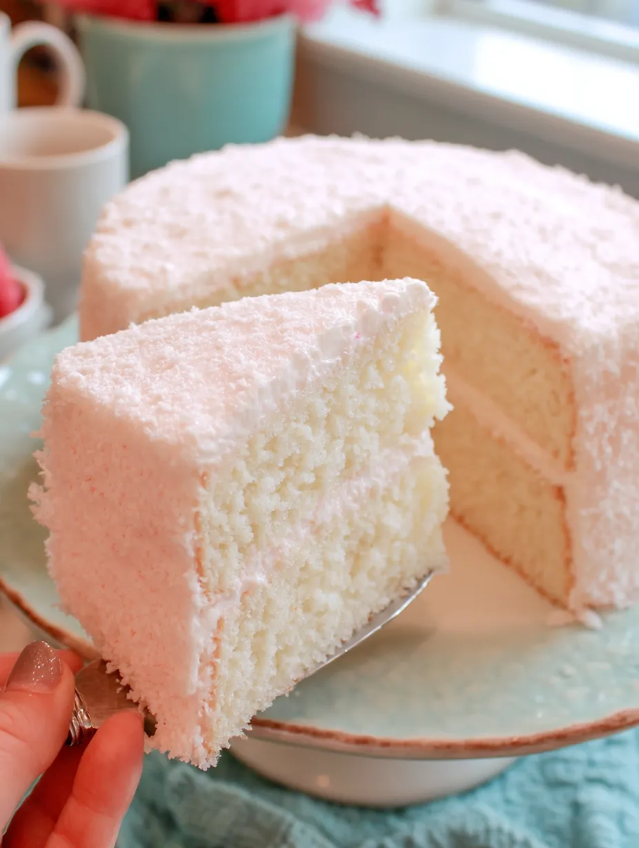 A slice of cake on a plate.