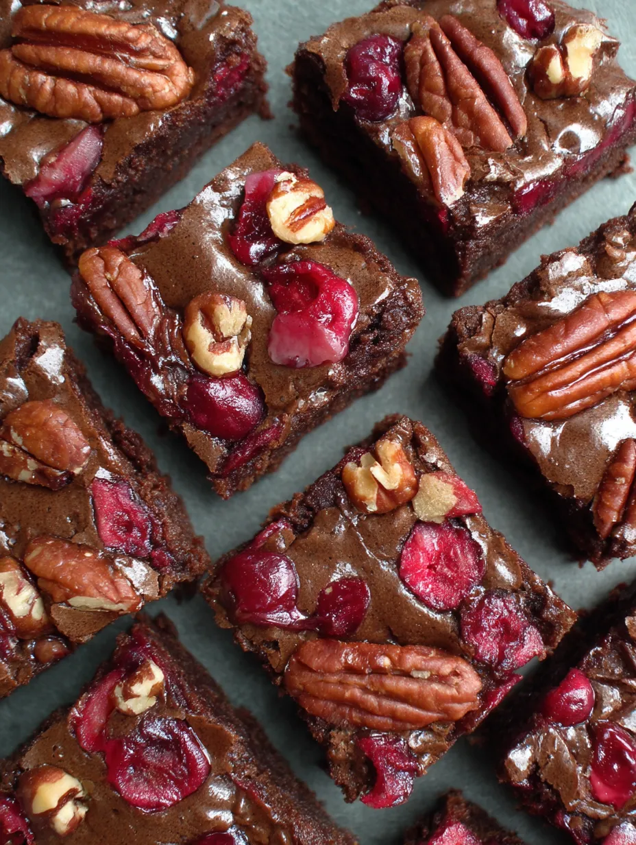 A close up of a chocolate dessert with nuts and berries.