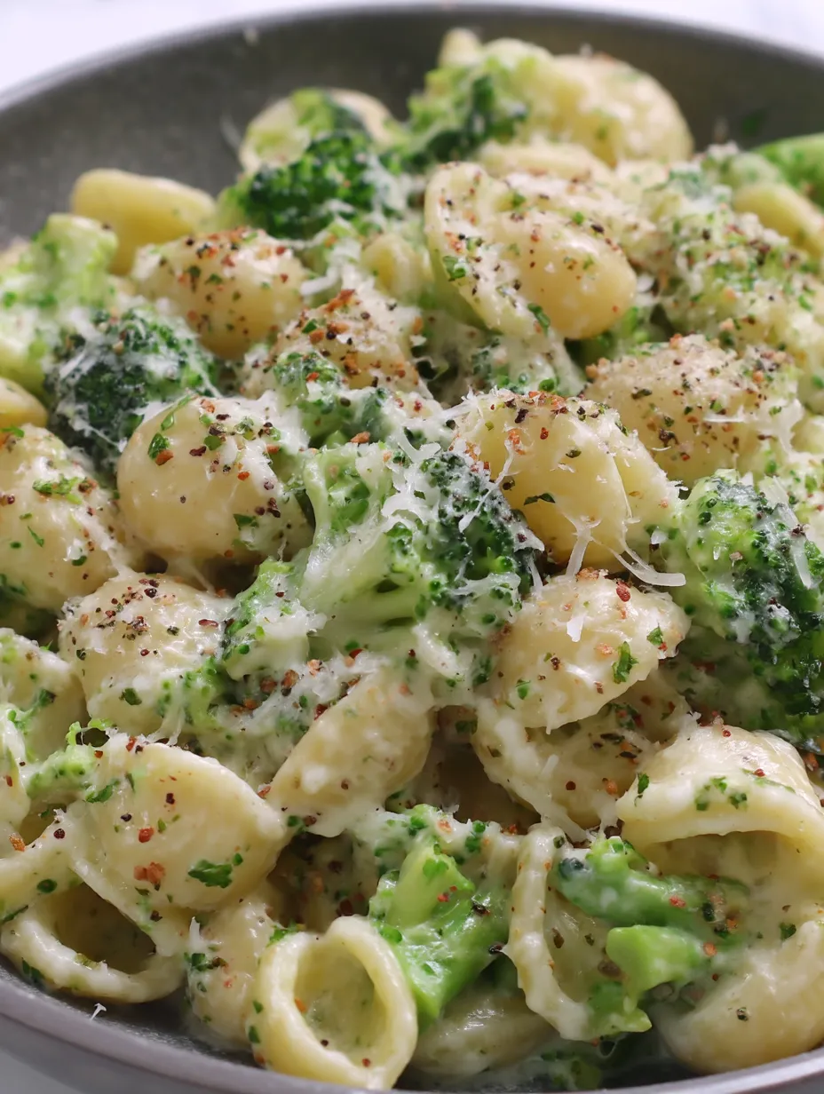 A plate of pasta with broccoli on top.