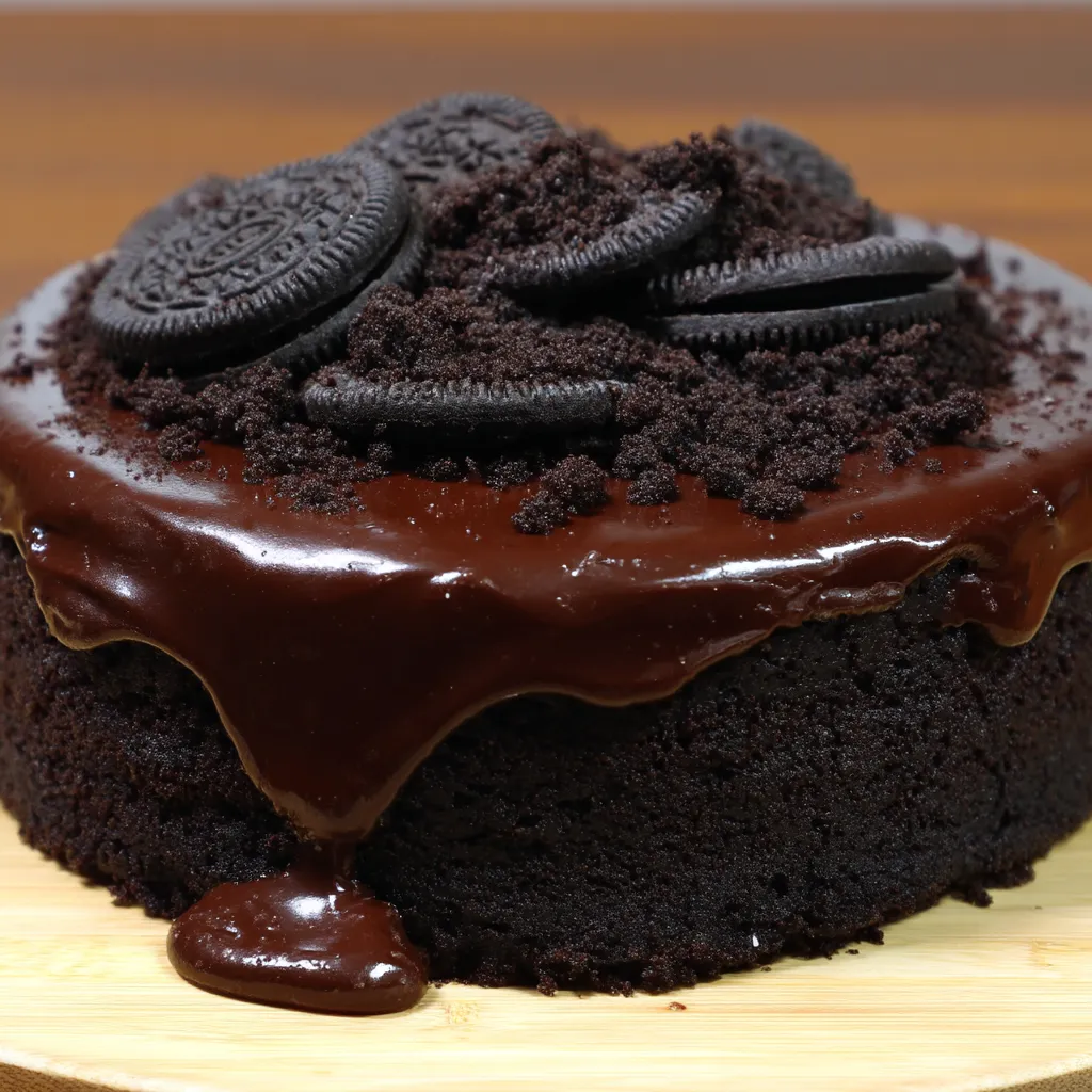 A chocolate cake with chocolate icing and chocolate chips.