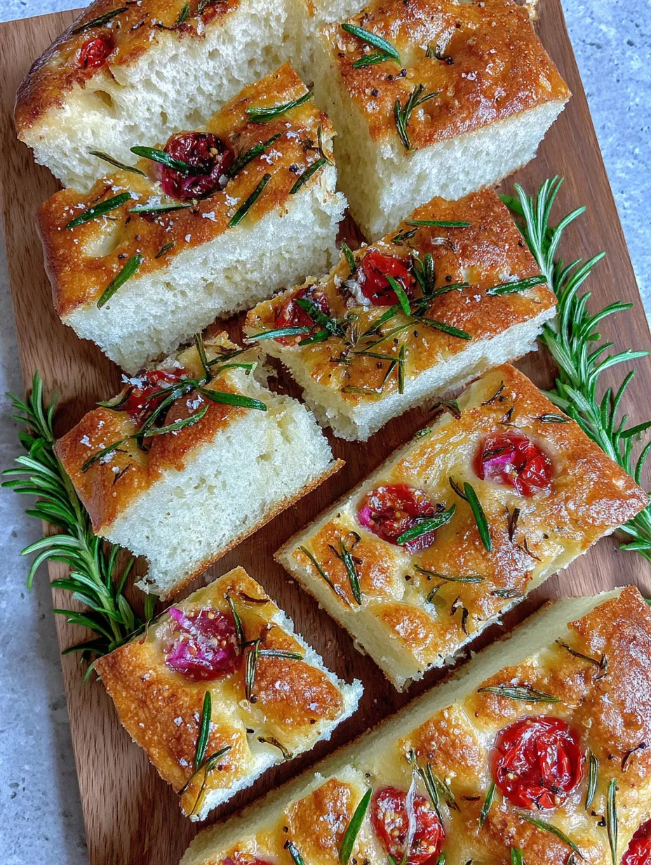 Slices of cake with herbs on a wooden board.