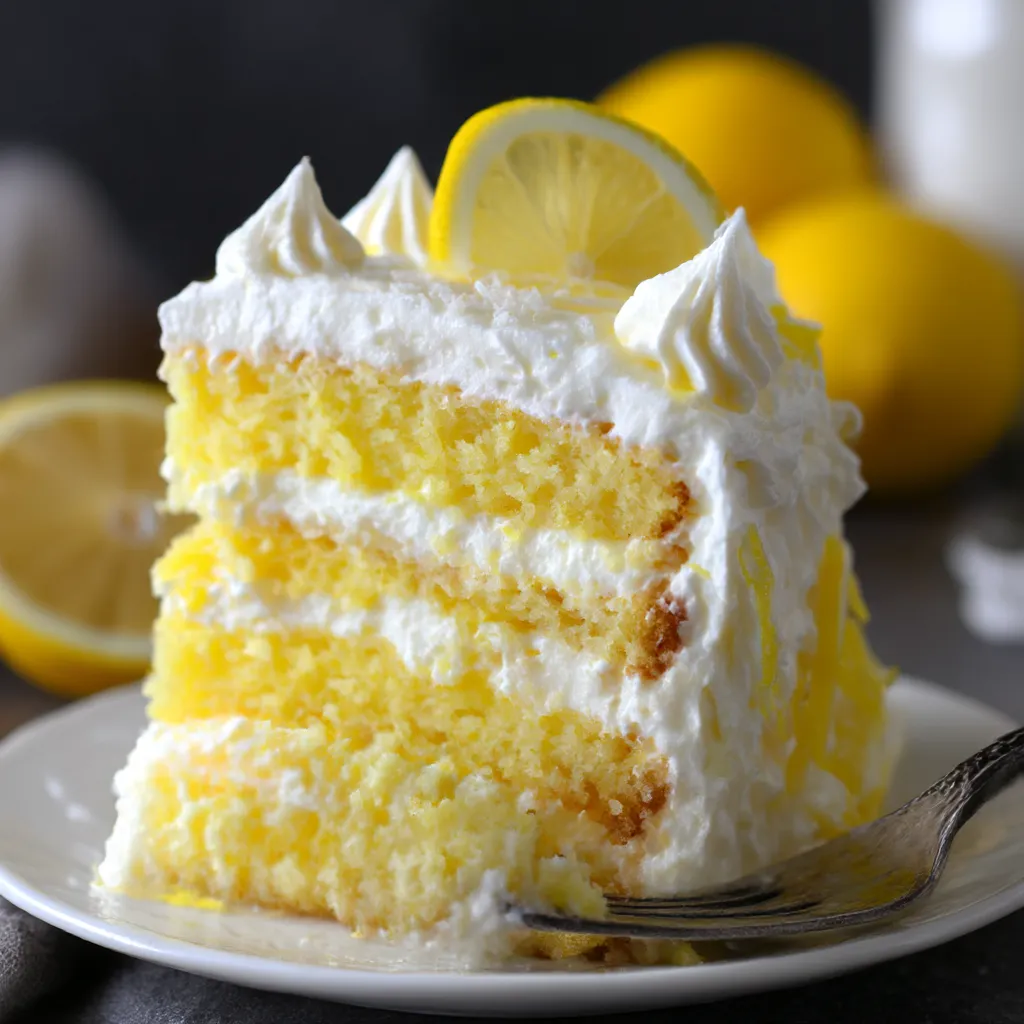 Refreshing Lemon Lush Cake