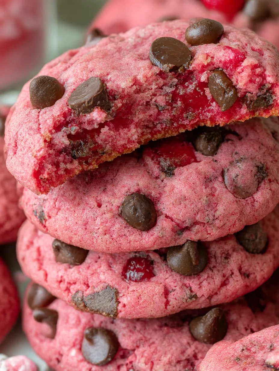 Maraschino Cherry Chocolate Chip Cookies