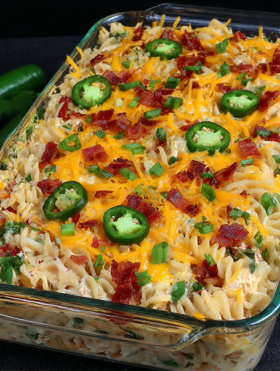 Cheesy Jalapeno Popper Chicken Casserole