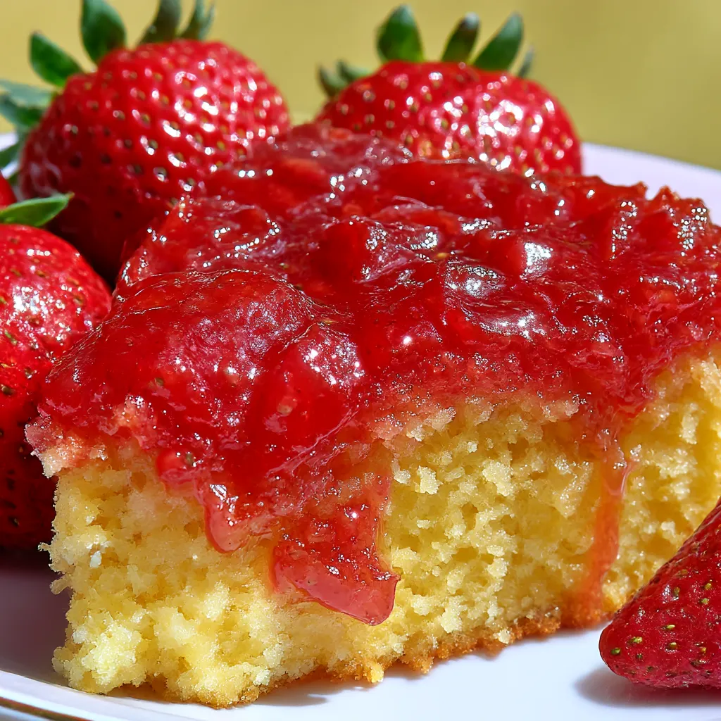 Fresh Strawberry Upside Down Cake