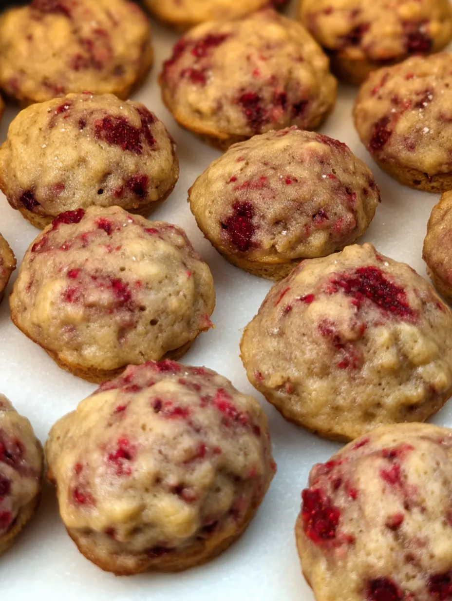 A plate of red berry cookies.