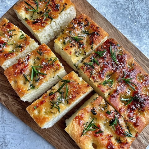 Slices of pizza on a wooden board.